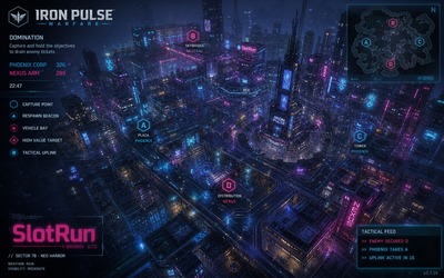 Iron Pulse Warfare Neon Şehir Haritası
